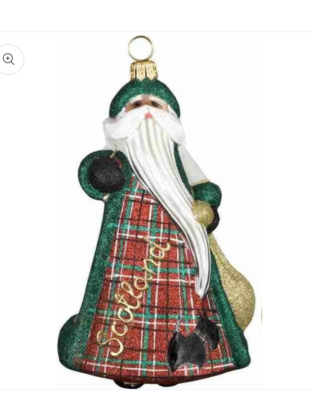 Joy to the world glitterazzi Scottish santa